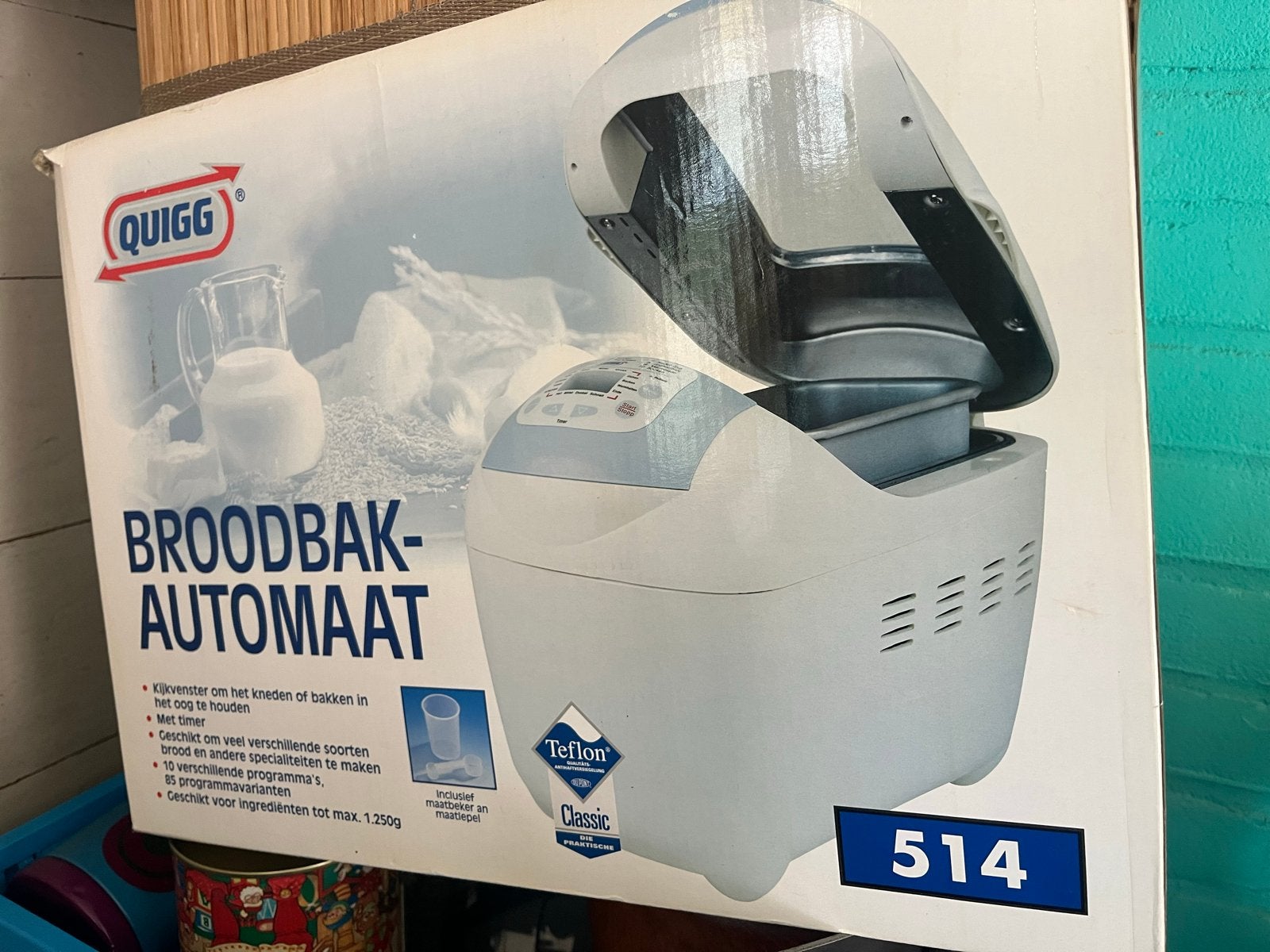 Quigg Broodbakmachine automaat- Nieuwstaat, Met timer, 800 tot 1200 gram deeg, Ophalen of Verzenden, Zo goed als nieuw