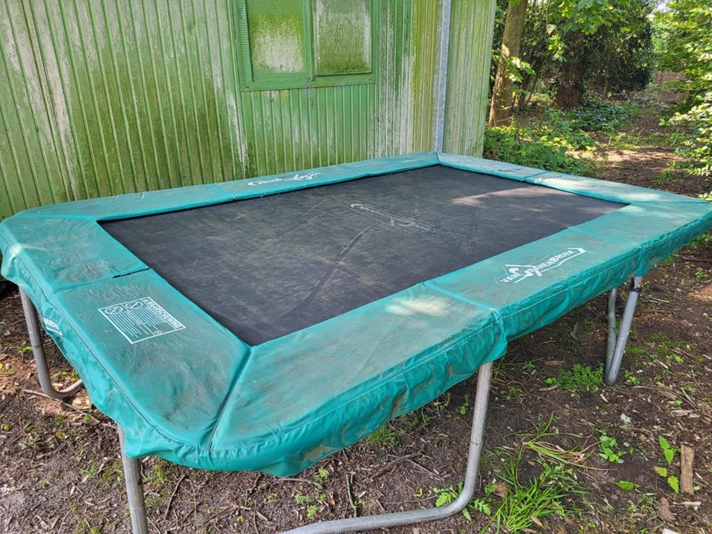 Grote rechthoekige trampoline, Kinderen en Baby's, Speelgoed | Buiten | Trampolines, Ophalen, Gebruikt