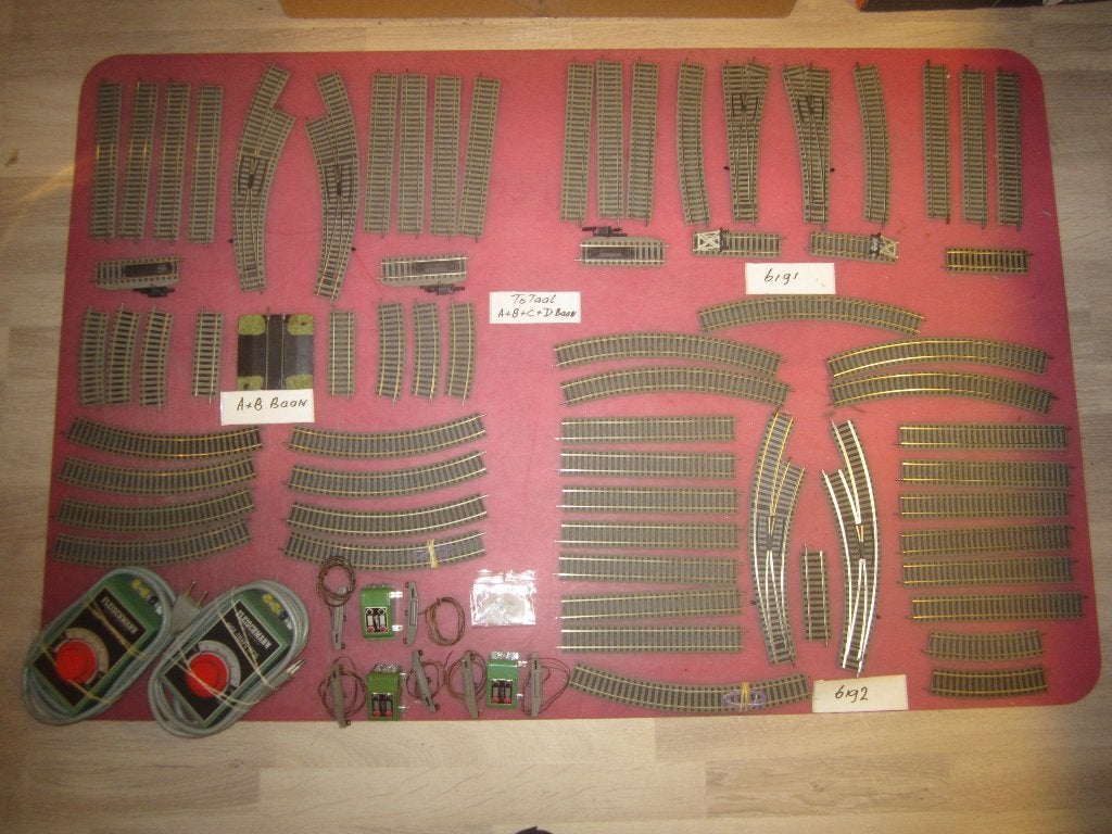 fleischmann Ho profi rails A/B/C/D baan compleet, Gebruikt, Gelijkstroom, Fleischmann, Rails