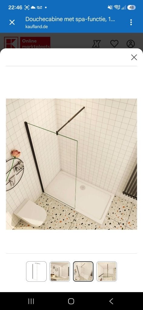 Glazen douchewand, Ophalen, Nieuw, Glas, Douche