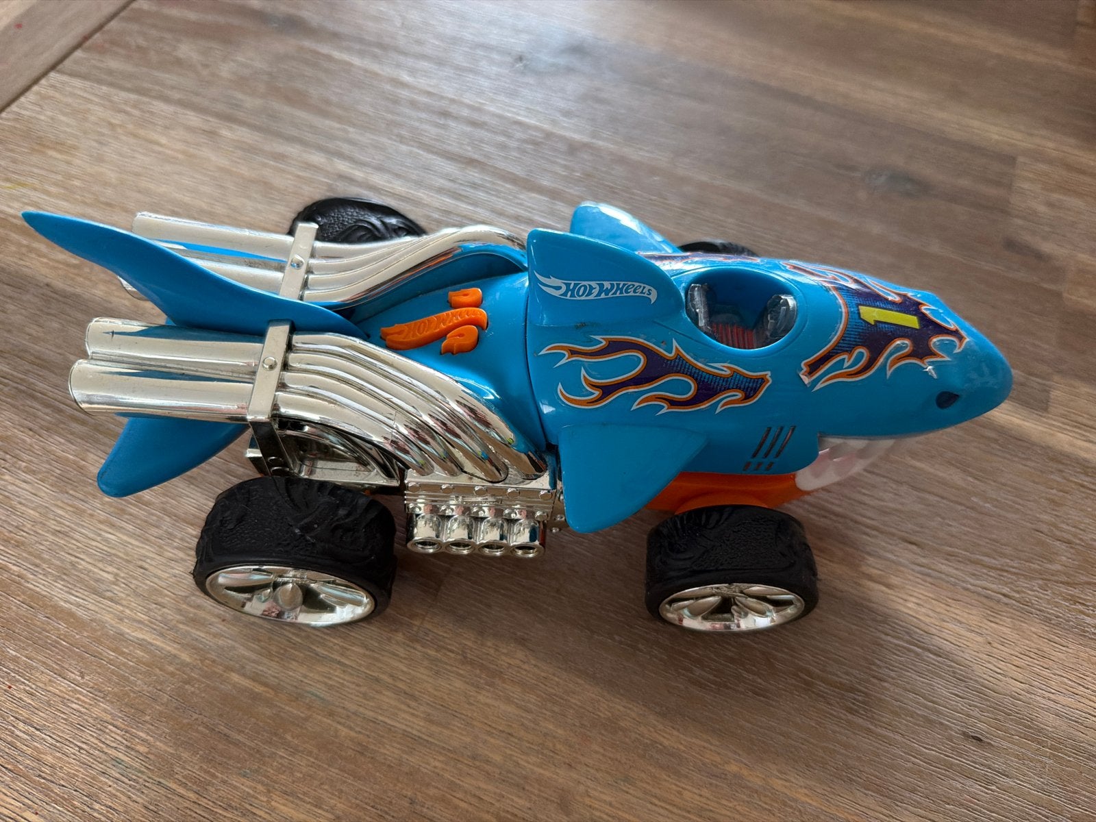 Hot Wheels Haai Auto - Licht, Geluid & Zelfrijdend, Ophalen of Verzenden, Gebruikt