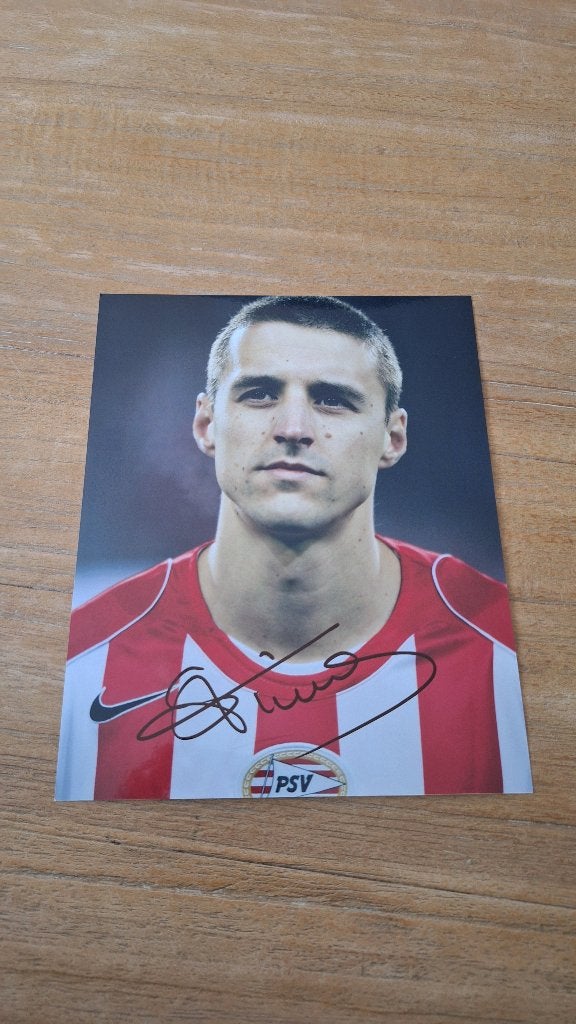 Foto 20x25cm met handtekening; Timmy SImons # PSV, Ophalen of Verzenden, Nieuw, PSV, Overige typen