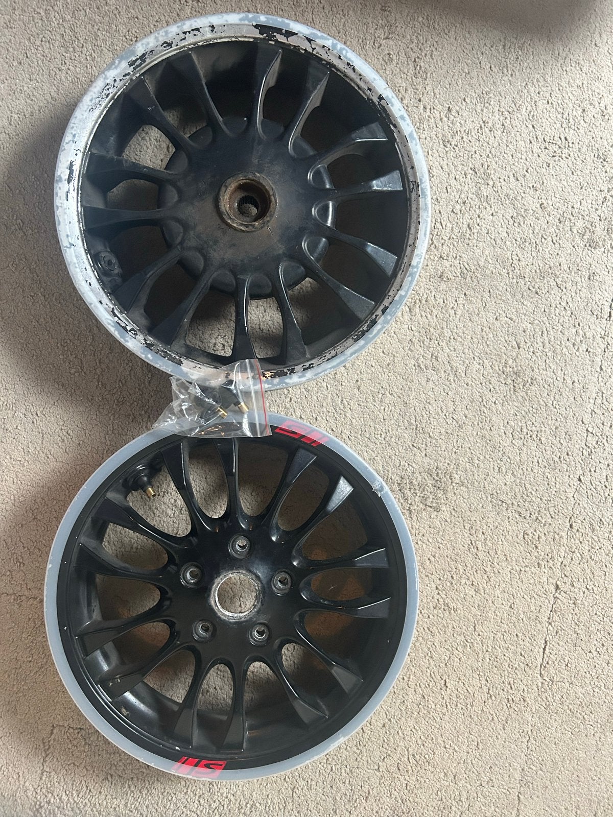 Set van 2 gebruikte vespa sprint velgen, Fietsen en Brommers, Ophalen of Verzenden, Gebruikt