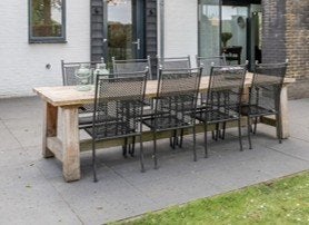 Foto 2 van Houten tuintafel, douglas hout, 3 meter lang