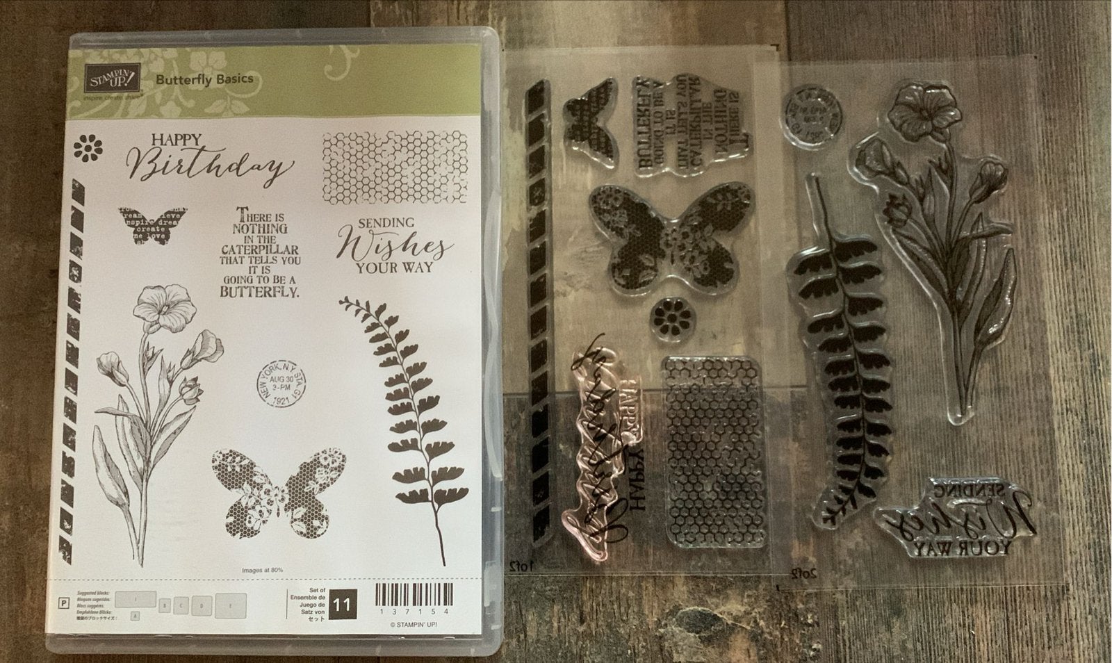 Stampin’up stempel Butterfly Basics, Ophalen of Verzenden, Zo goed als nieuw, Clearstamp