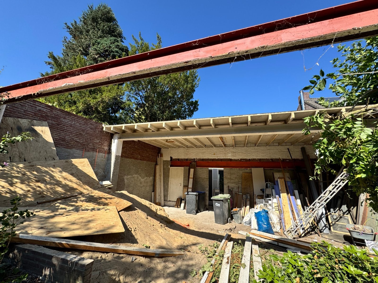Gratis IPE balk 33,5 cm x 16 cm (ca. 10 meter), Ophalen, Gebruikt