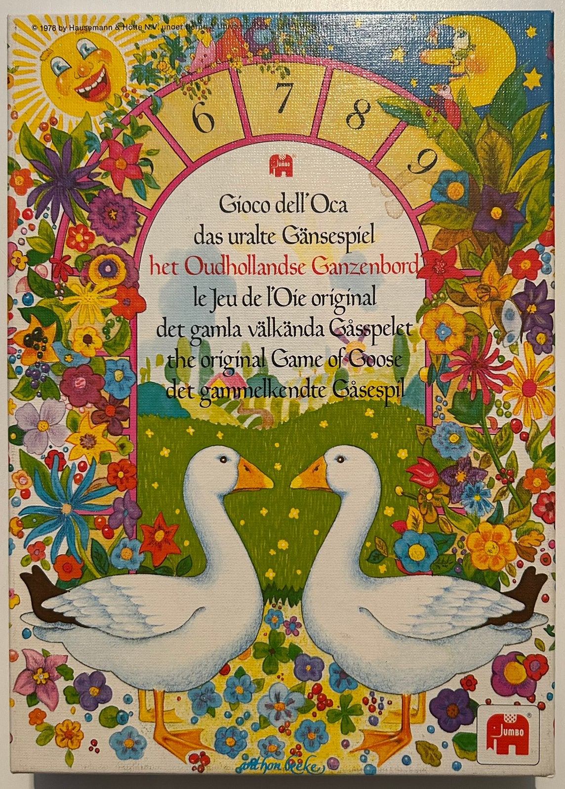 Jumbo Oud-Hollands ganzenbord bordspel NIEUWSTAAT, Een of twee spelers, Ophalen of Verzenden, Zo goed als nieuw