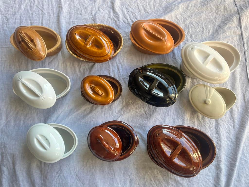 Vintage paté potten / paté terrines, Ophalen of Verzenden, Zo goed als nieuw