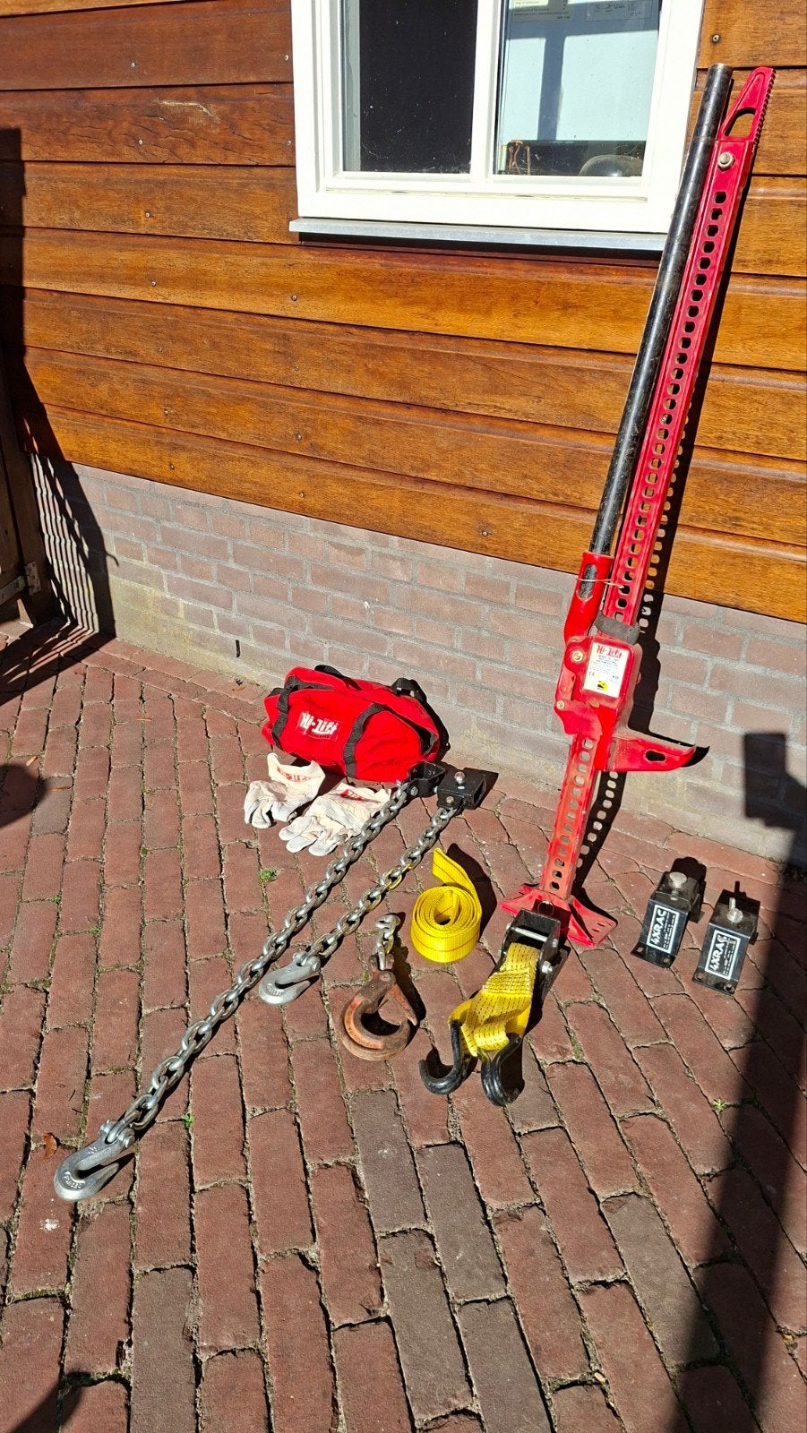 Hi-Lift Jack 485 met accessoires - Zo goed als nieuw, Ophalen, Zo goed als nieuw, Manueel