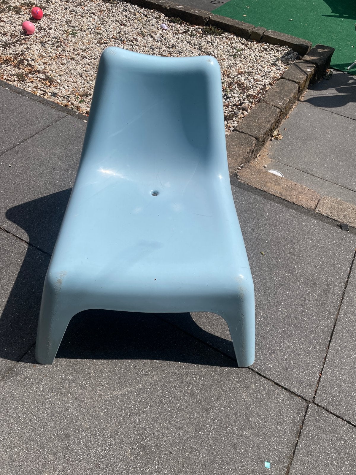 Blauwe kunststof kinderstoel ikea, Ophalen, Gebruikt, Stoel