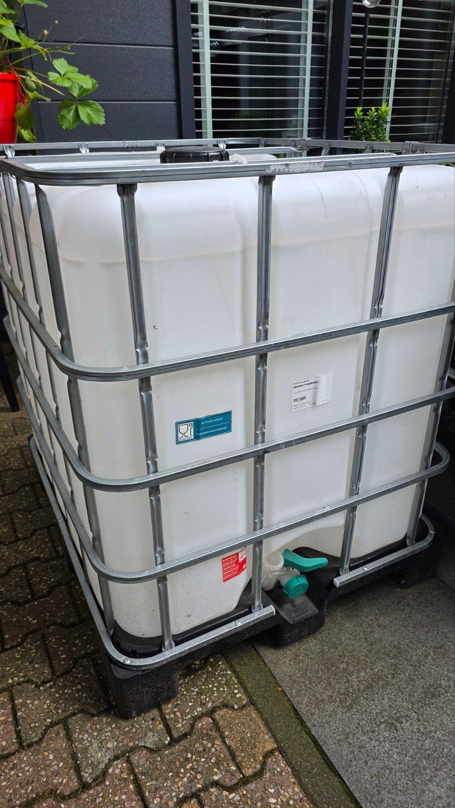 IBC container 1000 liter - Zo goed als nieuw, Ophalen, Zo goed als nieuw, Kunststof, Met kraantje