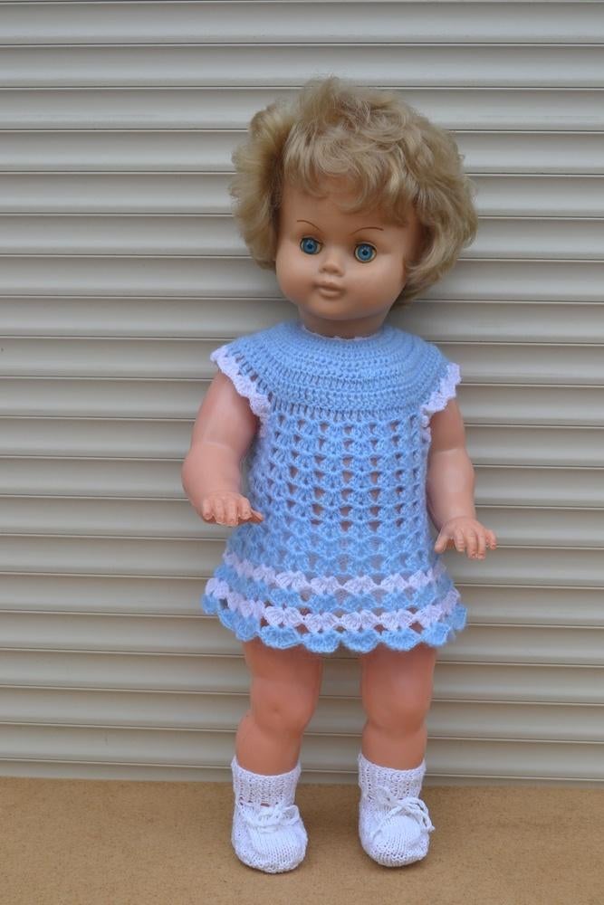 Mooie wildebras pop uit de jaren 1960 NR 7105, Verzamelen, Poppen, Ophalen of Verzenden, Zo goed als nieuw, Pop