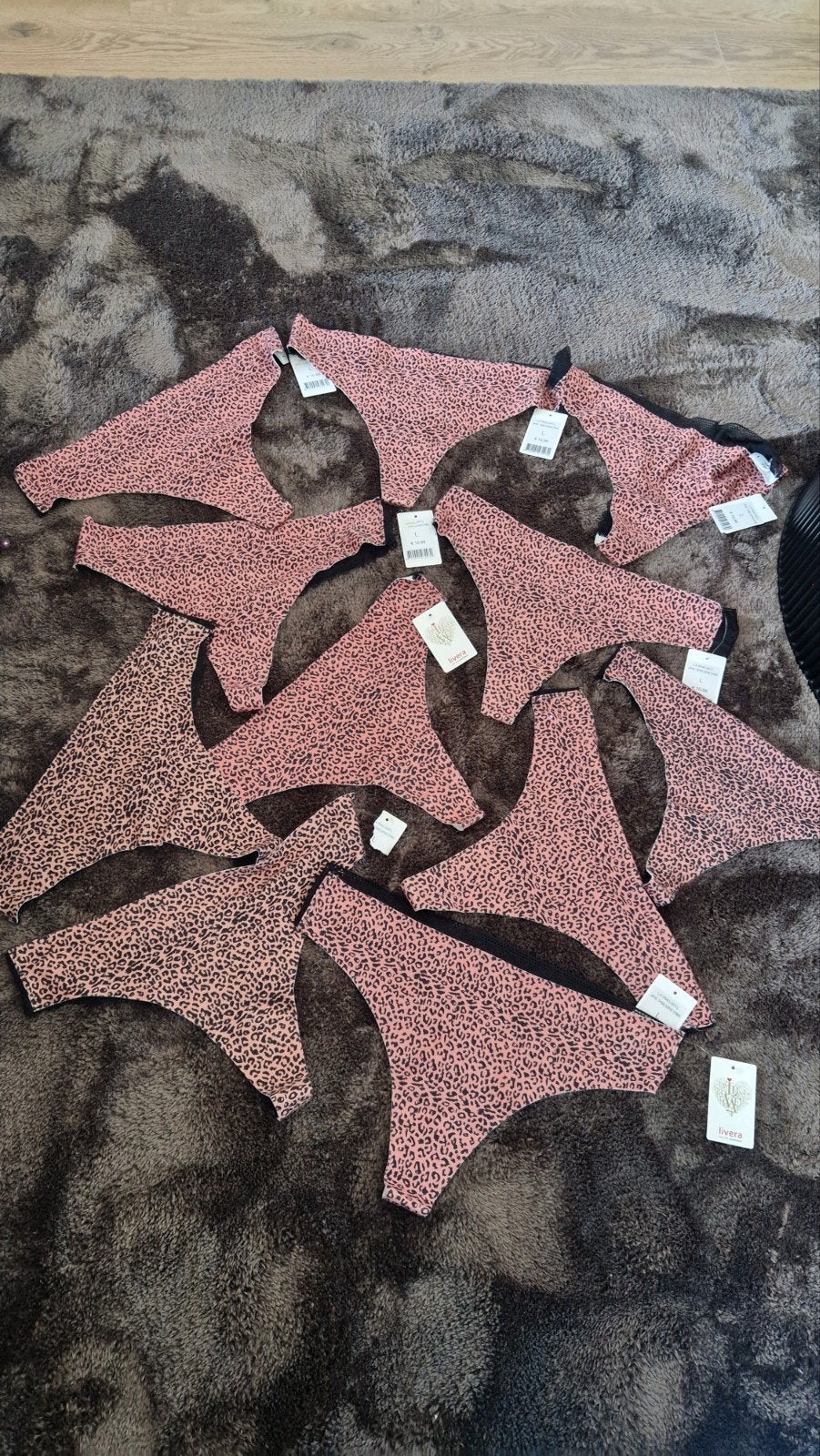 11x Livera String - Sophie Thong Luipaardprint Maat L, Livera, Ophalen of Verzenden, Roze, String