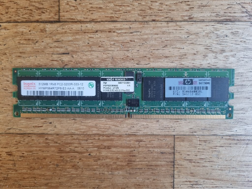 512 Mb DDR2 ECC RAM module van Hynix /HP, Computers en Software, RAM geheugen, 1 GB of minder, Ophalen of Verzenden, Zo goed als nieuw