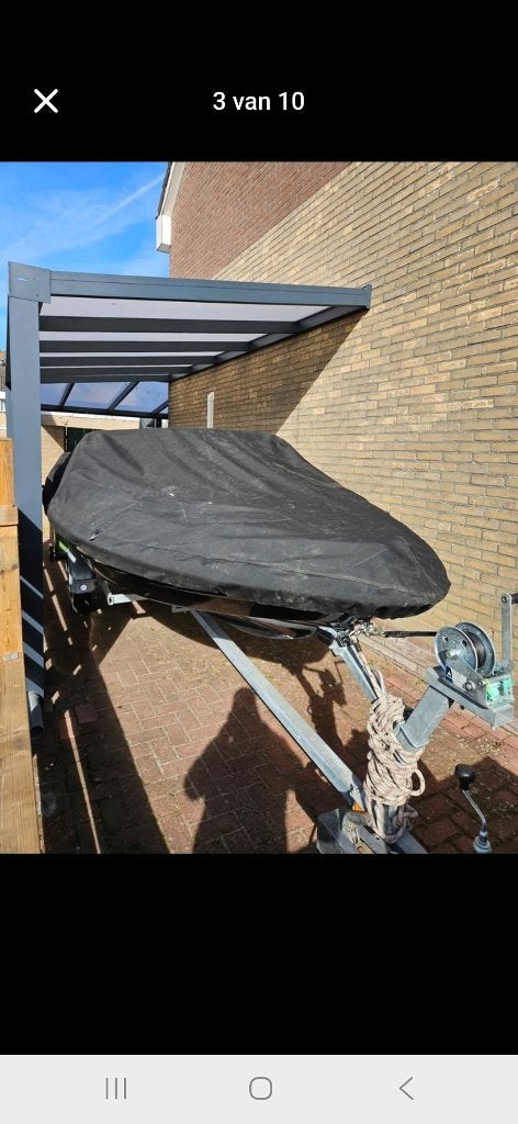 Fletcher speedboot met 20pk + zgan trailer, Ophalen, Gebruikt, Minder dan 70 pk, Elektrische start