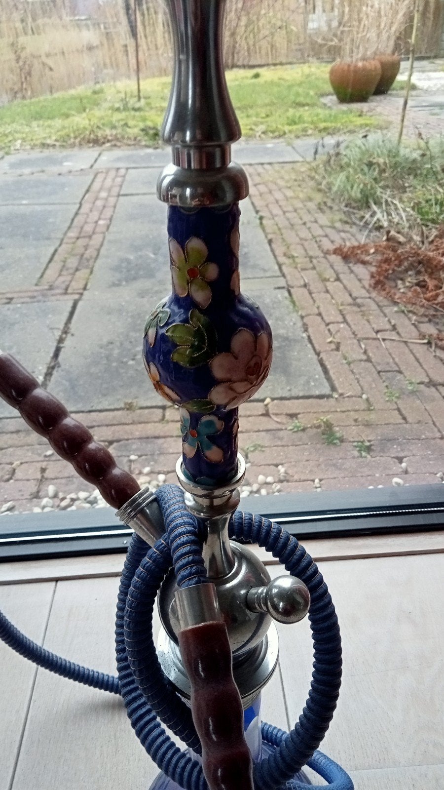 Waterpijp met koffer, Verzamelen, Rookartikelen, Aanstekers en Luciferdoosjes, Ophalen, Zo goed als nieuw, (Water)pijp