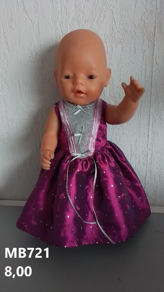 Poppenkleertjes baby born. Feestjurk. Opbrengst KiKa., Ophalen, Nieuw, Babypop