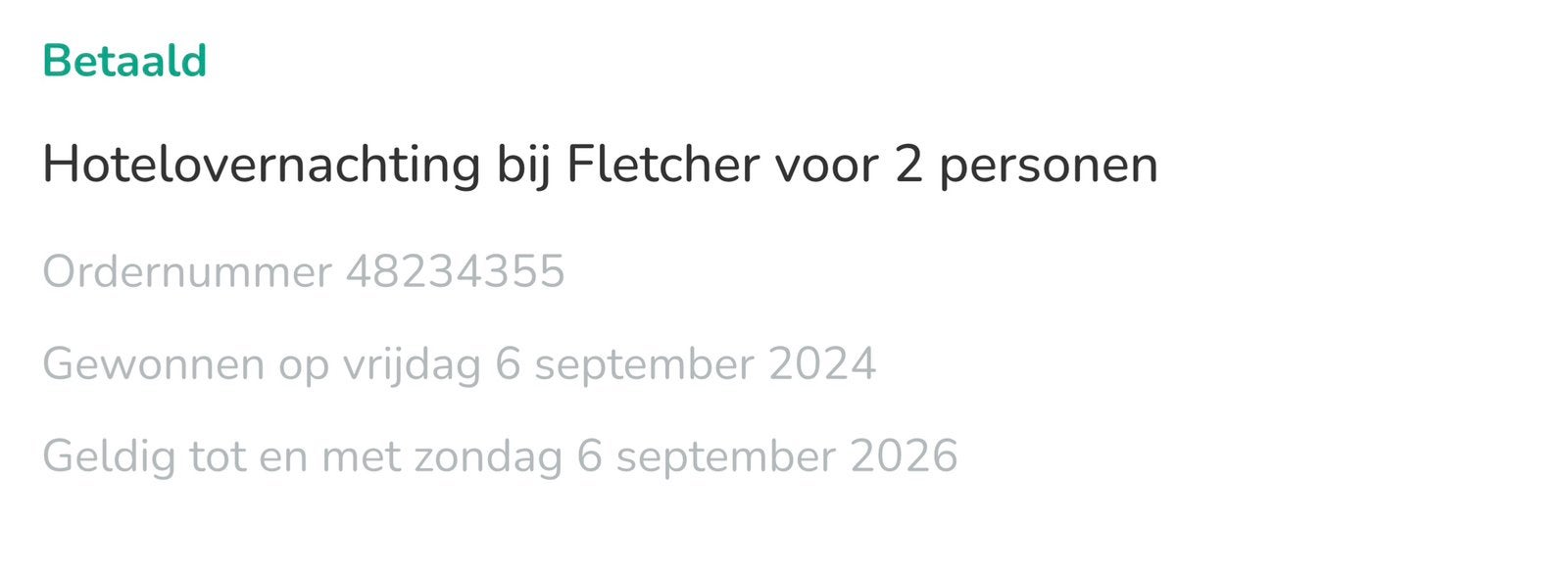 1 hotel overnachting fletcher hotel nu spotprijs 26 euro, Twee personen, Overige soorten