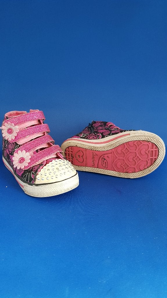 Skechers roze sneakers met lampjes. Maat 23. 7B1, Tweedehands verkoop, Tweedehands verkoop, Gebruikt, Meisje