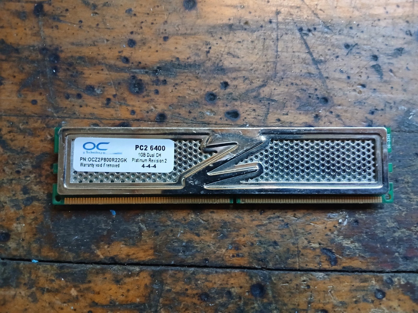 OCZ PC2 6400 Platinum Revision 2 1GB DDR2 RAM Geheugen, Computers en Software, RAM geheugen, Onbekend, Ophalen of Verzenden, DDR2
