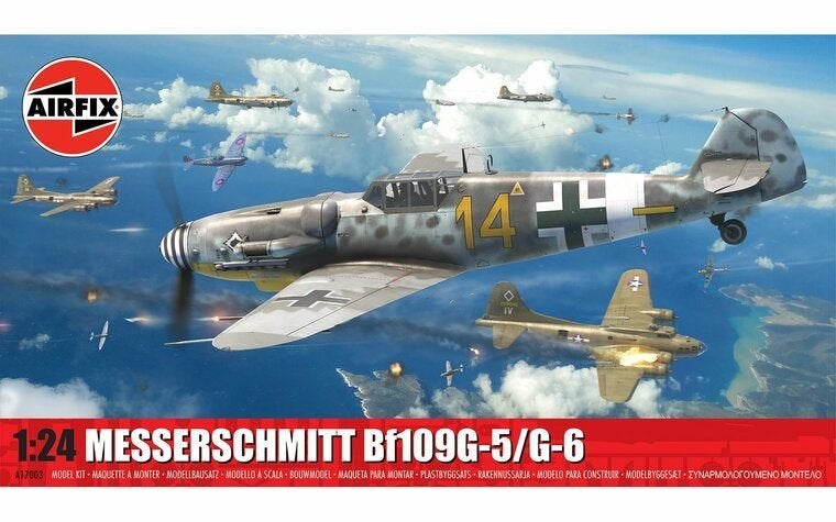 AIRFIX MESSERSCHMITT BF109G-5/G-6 (GROOTMODEL) 1:24, Overige merken, Verzenden, Nieuw, Groter dan 1:72