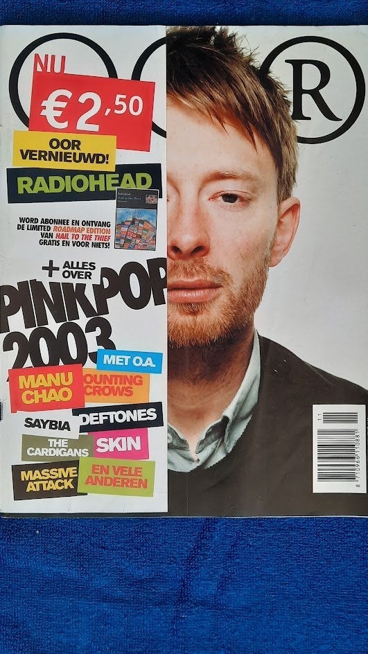 OOR 11-2003 Radiohead Thom Yorke Pinkpop 2003 Manu Chao Coun, Ophalen of Verzenden, Zo goed als nieuw, Muziek, Film of Tv
