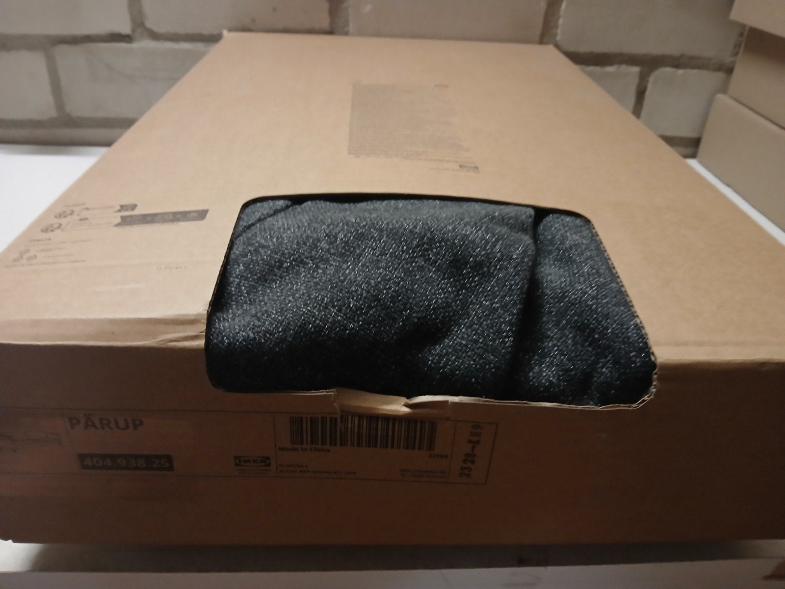 Ikea Parup, hoes 3-zits bank. Gunnared donkergrijs., Ophalen of Verzenden, Nieuw, Rechthoekig, 125 cm of meer