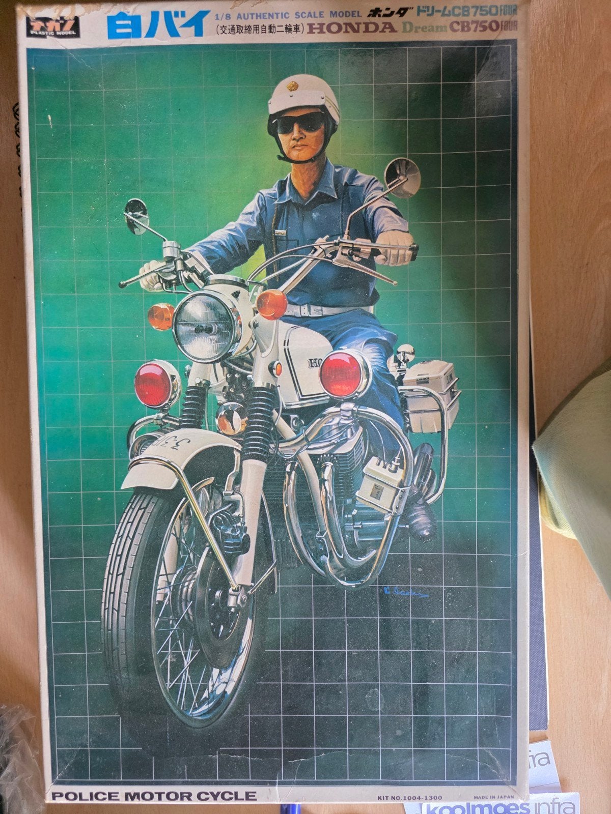 HONDA CB 750 POLICE TYPE  1/8 Scale NAGANO, Ophalen of Verzenden, Groter dan 1:35