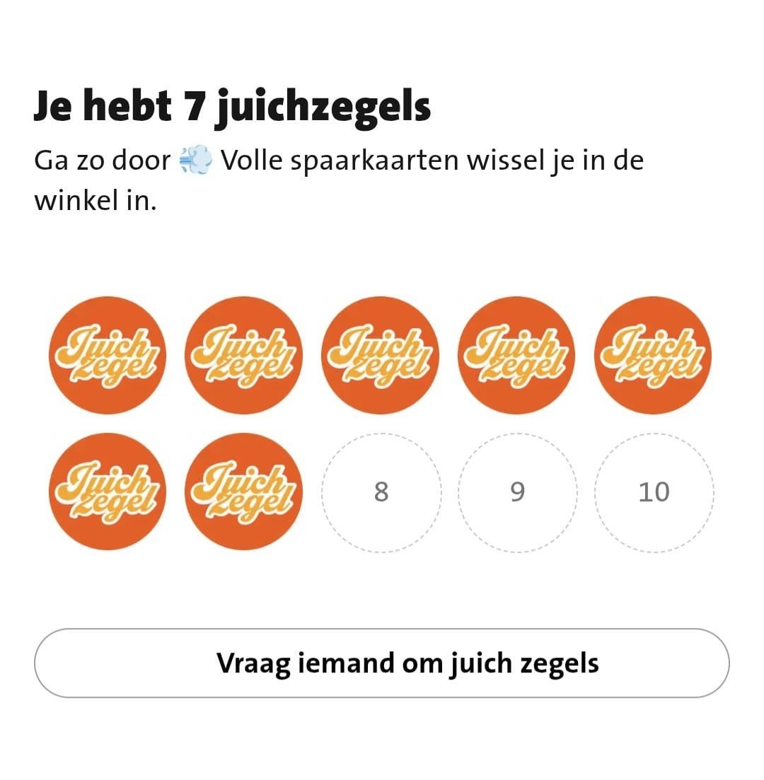 1 volle spaarkaart van jumbo voor juichjas, Jumbo, Ophalen