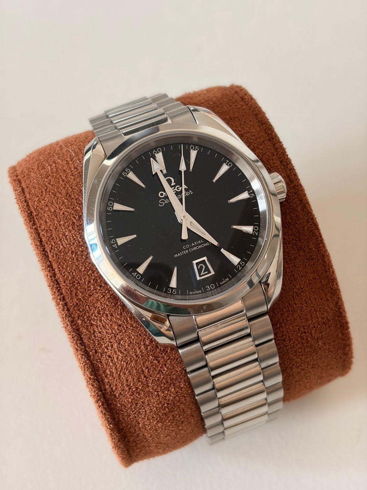 Omega seamster AquaTerra 38mm, black, Ophalen, Staal, Overige merken