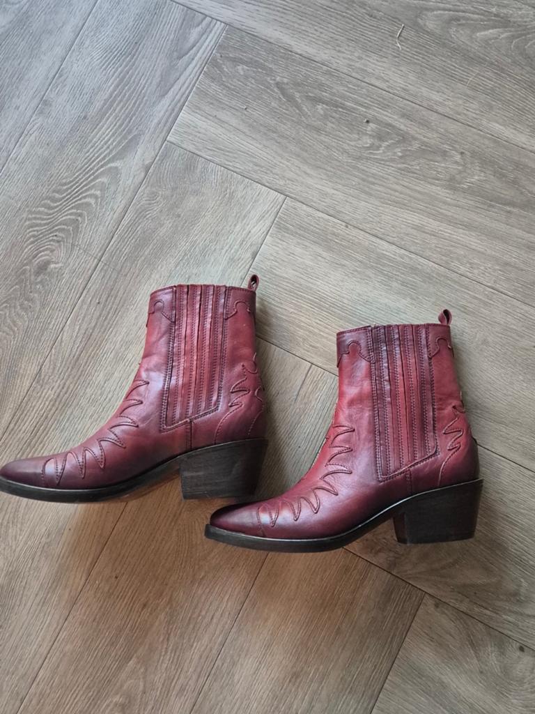 Nieuwe Gioia leren cowboy laarzen mt 37, Lage of Enkellaarzen, Nieuw, Ophalen of Verzenden, Gioia