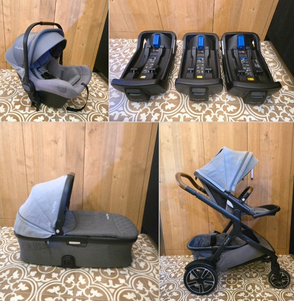Nuna demi grow Oxford kinderwagen met pipa lite en 3x base, Kinderen en Baby's, Gebruikt, Verstelbare duwstang, Ophalen, Kinderwagen