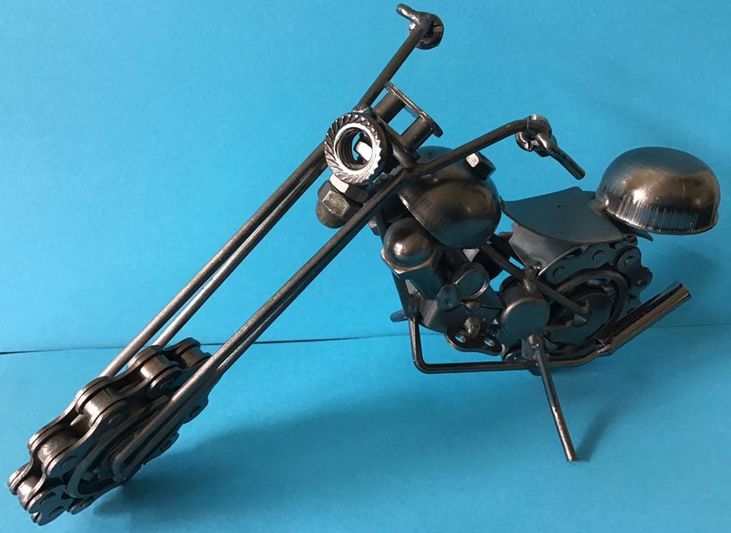 Miniatuur van Motor Chopper, Verzamelen, Beelden en Beeldjes, Ophalen of Verzenden, Gebruikt, Overige typen