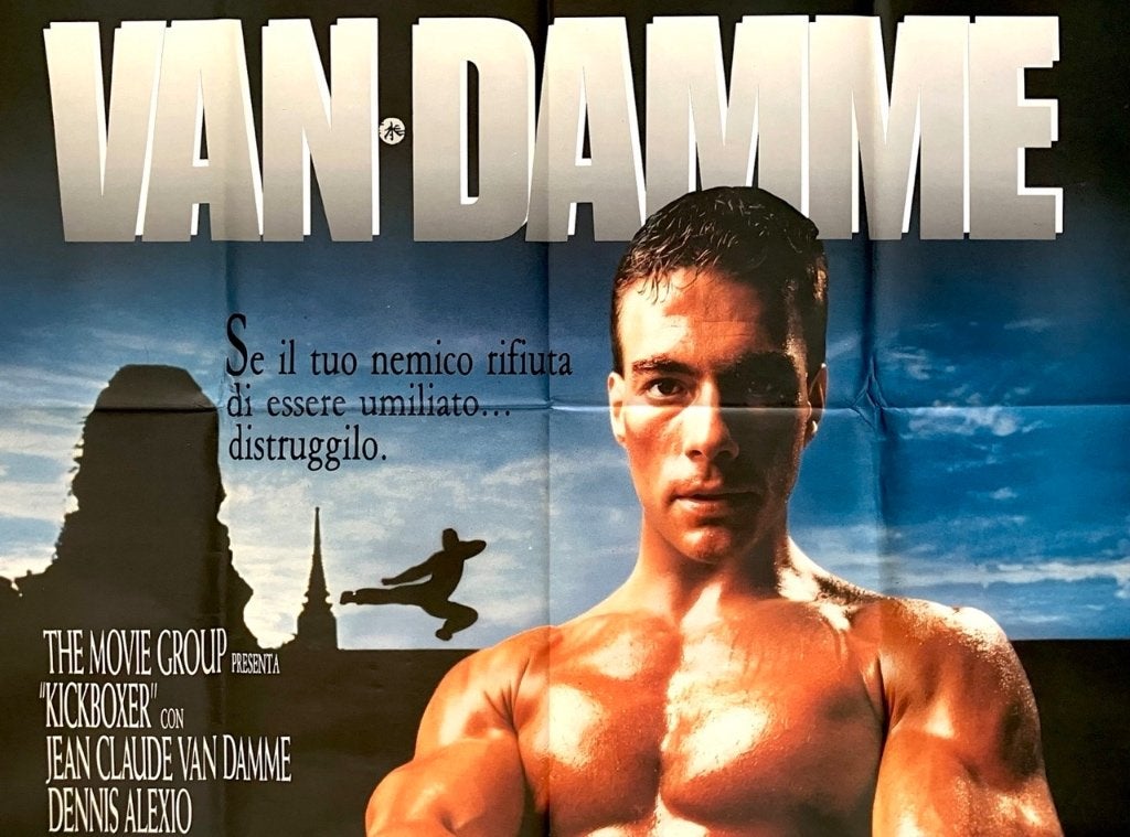 Kickboxer (1989) - Van Damme - Originele filmposter, Ophalen of Verzenden, Gebruikt, A1 t/m A3, Film en Tv