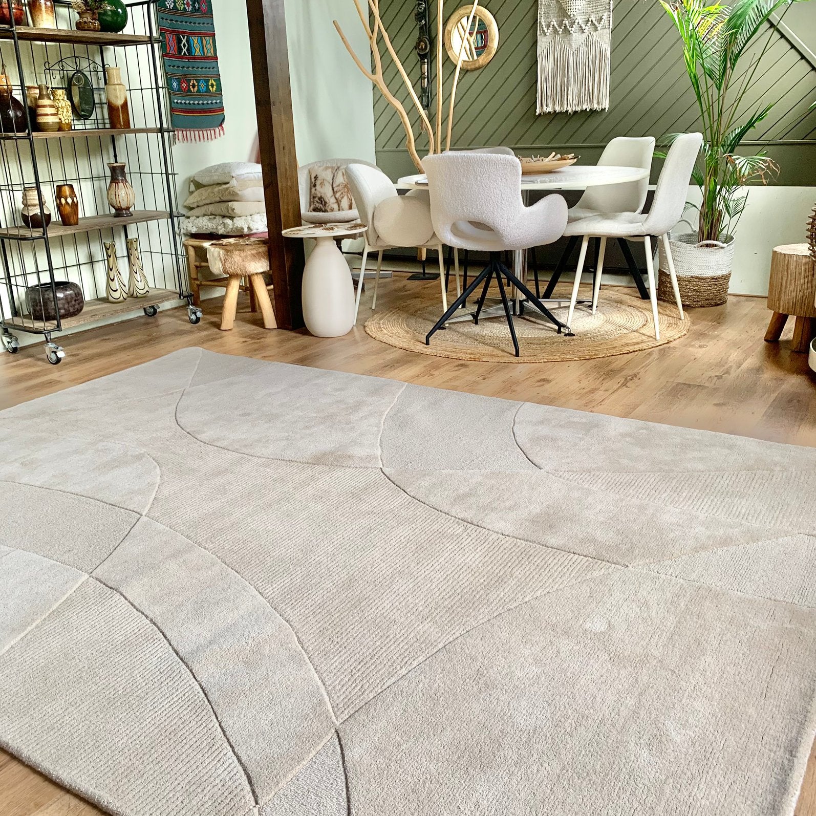 Fusion beige - wol xl  vloerkleed- fotoshoot, Ophalen, Beige, 200 cm of meer, Zo goed als nieuw