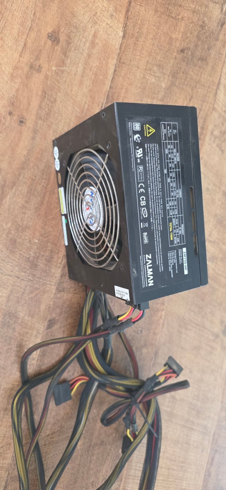 Zalman ZM750-HP 750W PC Voeding, Ophalen of Verzenden, Gebruikt