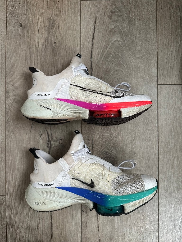 Nike Air Zoom Alphafly FlyEase (42) Redelijk tot goede staat, Sport en Fitness, Ophalen, Gebruikt, Hardlopen, Hardloopschoenen