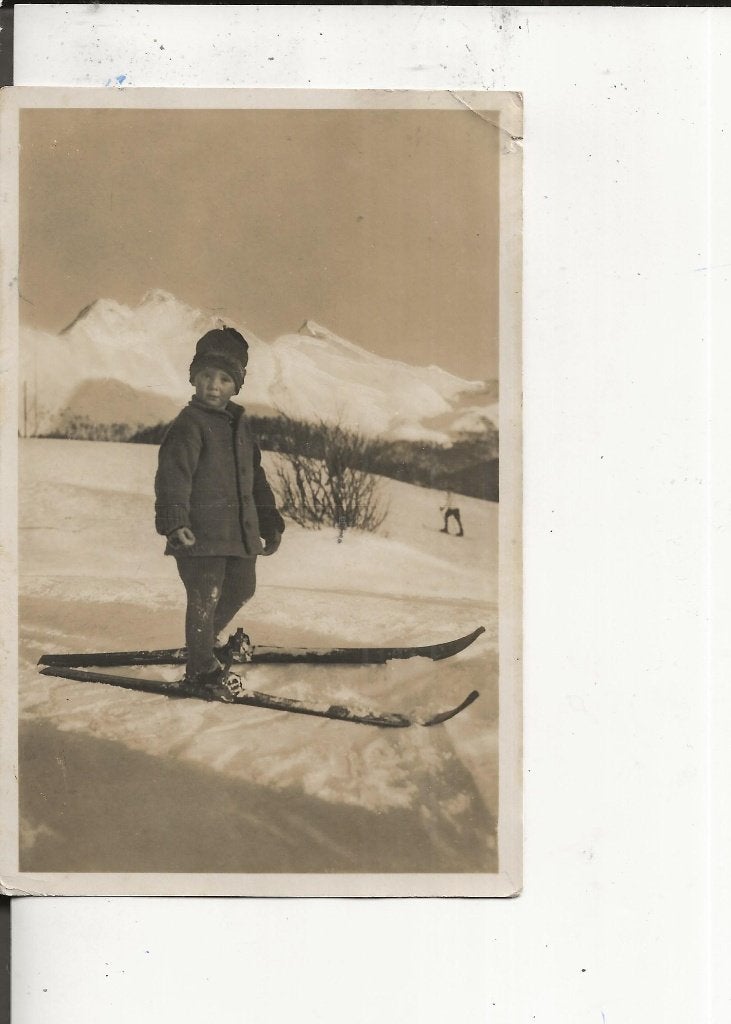 Zwitserland St Moritz  De kleine skieer 31-1-1929, Ophalen of Verzenden, 1920 tot 1940, Gelopen, Overig Europa