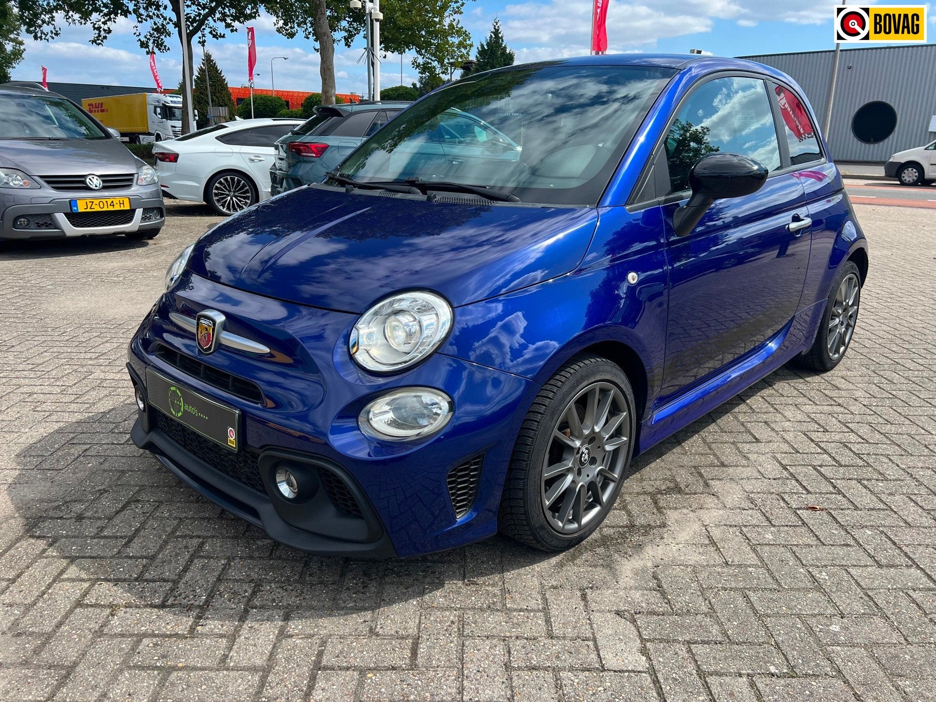 Fiat 500 1.4 T-Jet Abarth Turismo, Auto's, Fiat, Voorwielaandrijving, Gebruikt, 4 cilinders, Blauw