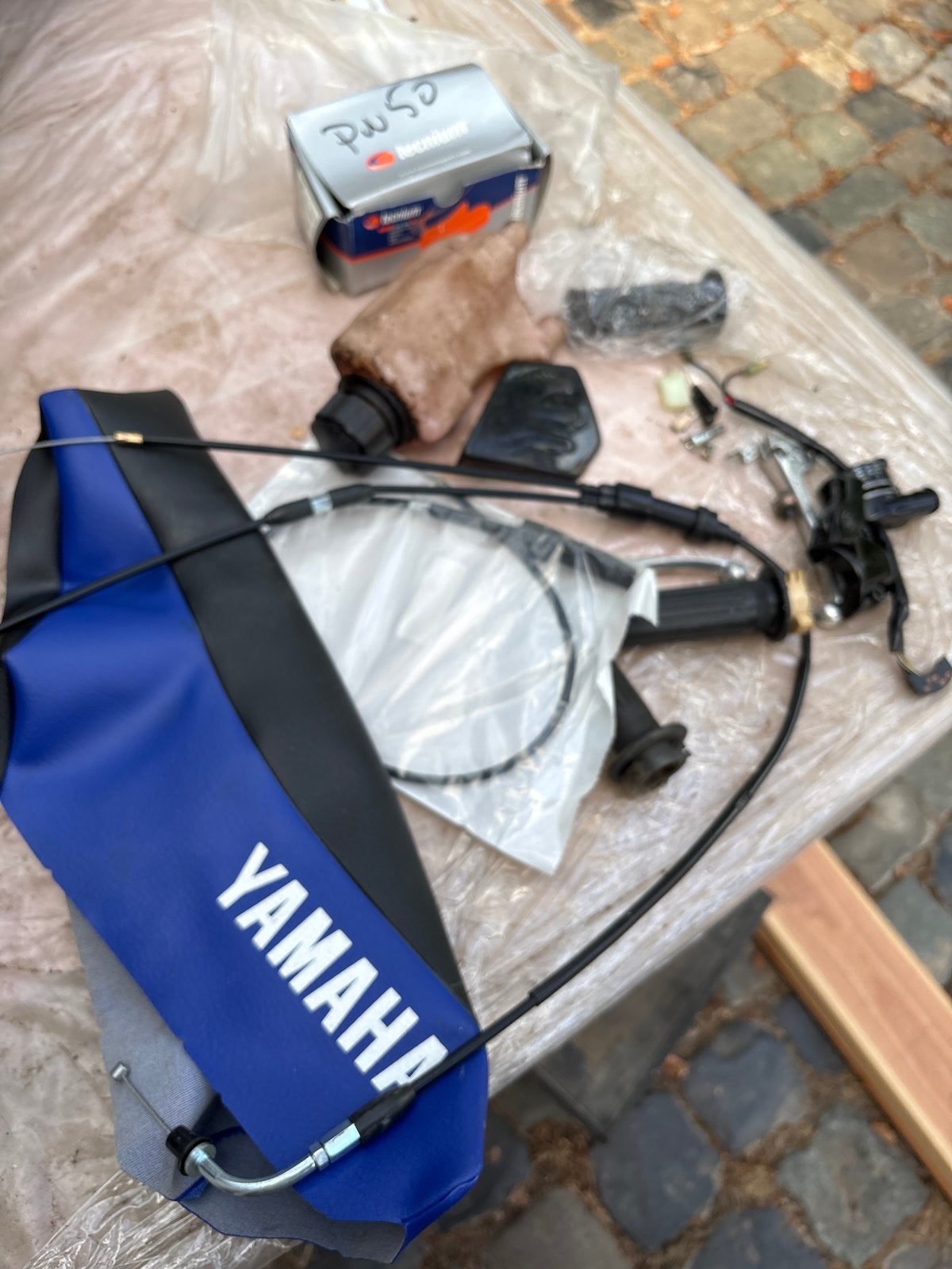 Yamaha OW50 Onderdelen - Zadelhoes, Kabels, Tankje en meer, Motoren, Ophalen of Verzenden, Gebruikt
