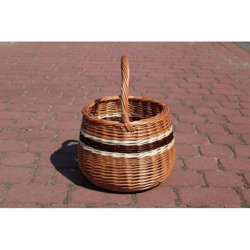 Handgemaakte rieten mand uit Polen, Huis en Inrichting, Woonaccessoires | Schalen en Manden, Gevlochten, Mand, Nieuw, Ophalen of Verzenden