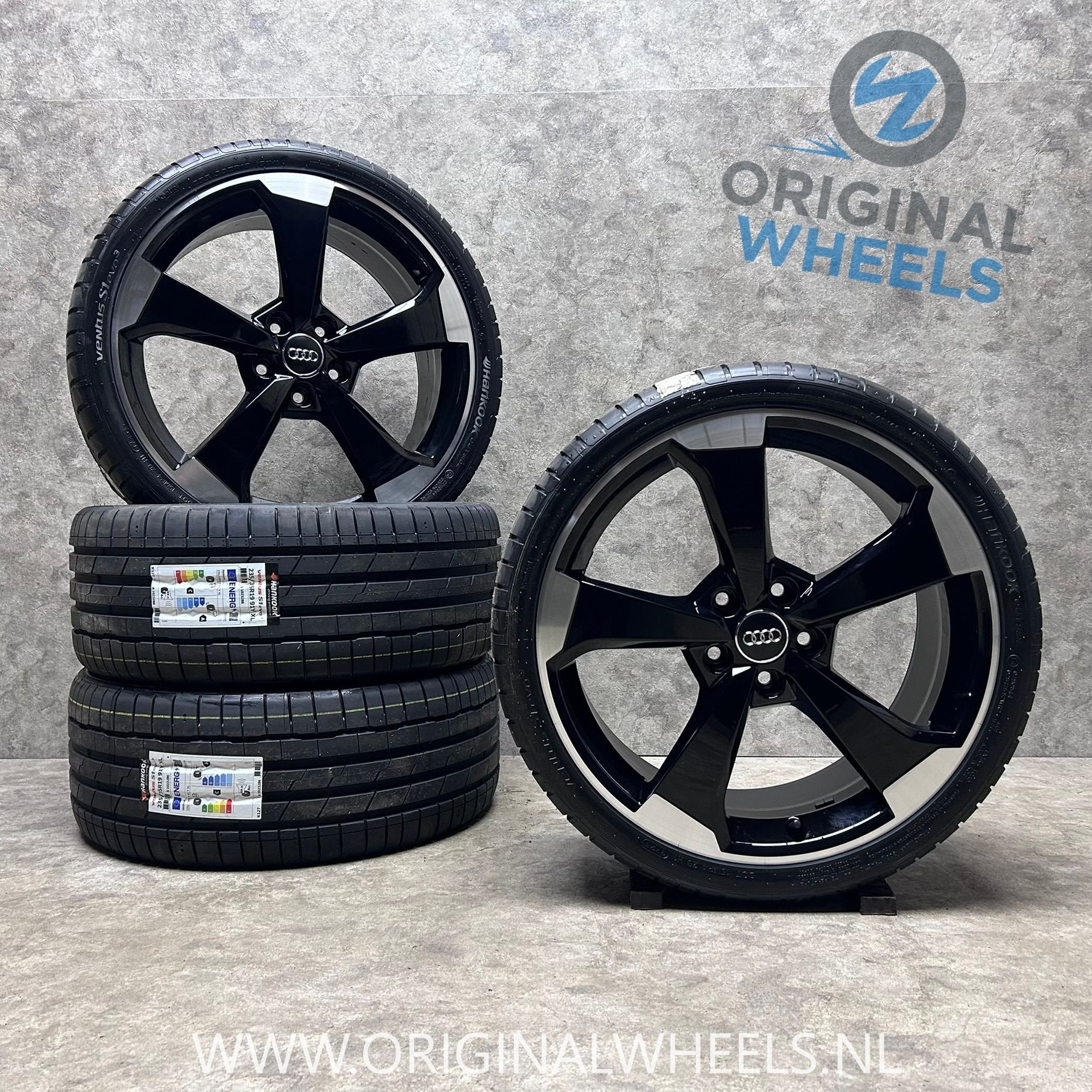 19 inch originele rotor velgen + zomerbanden Audi RS3, 19 inch, Gebruikt, -, -