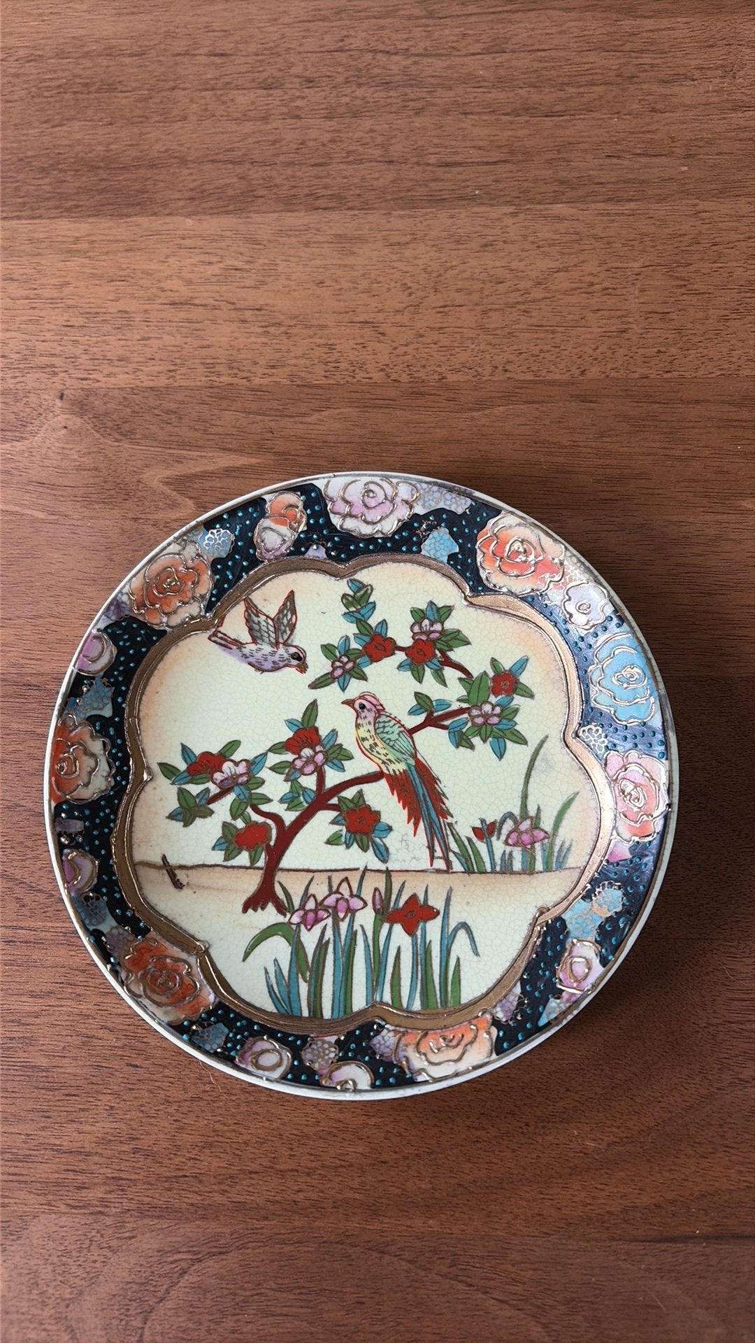 Antiek chinees satsuma bord, Ophalen of Verzenden