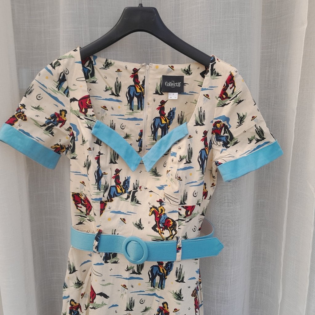 swingjurk collectif M cowboy, Maat 38/40 (M), Collectif, Beige, Ophalen of Verzenden