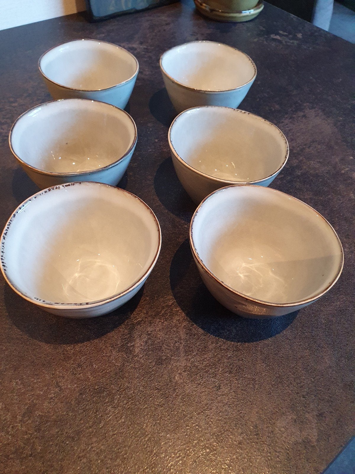 Set van 6  xenos toscane schaaltjes lichblauw, Gebruikt, Overige merken, Keramiek, Ophalen of Verzenden