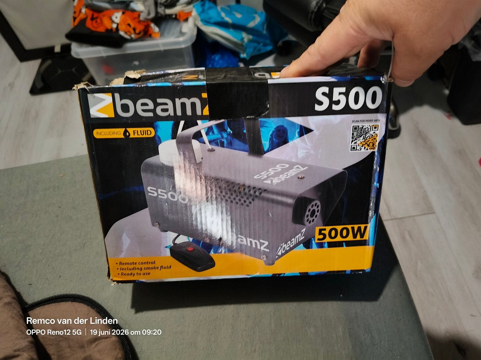 Beamz s500 rookmachine, Ophalen of Verzenden, 4 t/m 7 personen
