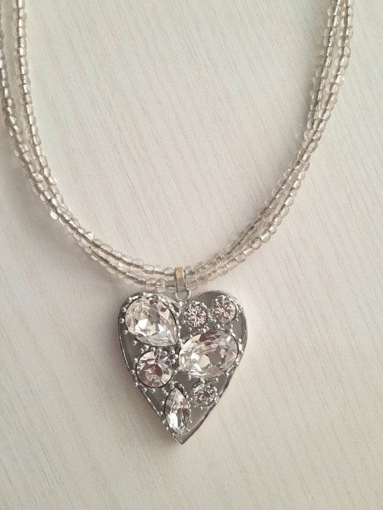 otazu, swarovski ,hart, Ophalen, Nieuw, Zilver, Overige materialen