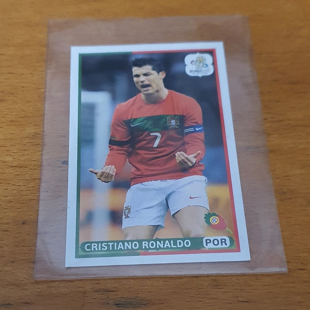 UEFA EURO 2012 Cristiano Ronaldo #206 panini, Ophalen of Verzenden, Zo goed als nieuw, Buitenlandse clubs, Poster, Plaatje of Sticker