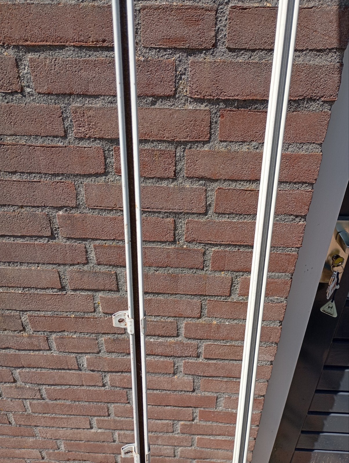 Gordijnrails, wit, 2 stuks, 200 cm en 250 cm, Ophalen, Inclusief montageonderdelen, Gebruikt, Overige merken