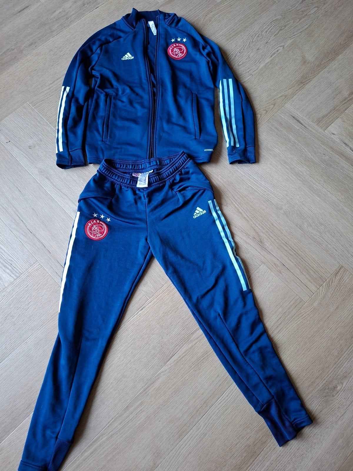 Ajax Amsterdan Trainingspak Adidas, Ophalen of Verzenden, Zo goed als nieuw, Blauw, Voetbal